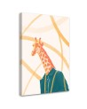 Youth Canvas painting - Giraffe Head Yellow Animal | FEEBY