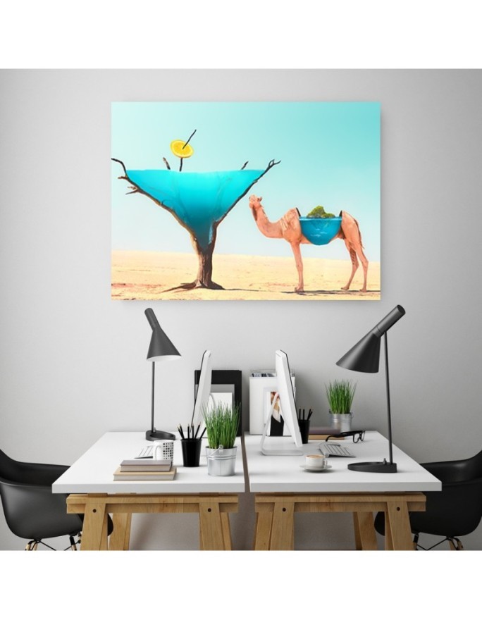 Modern canvas painting - Camel Desert Water | FEEBY