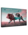Abstract lion canvas painting | FEEBY