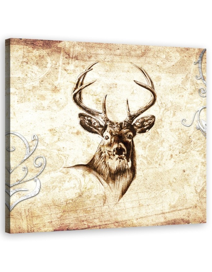 Canvas prints for living room canvas - Vintage deer | FEEBY