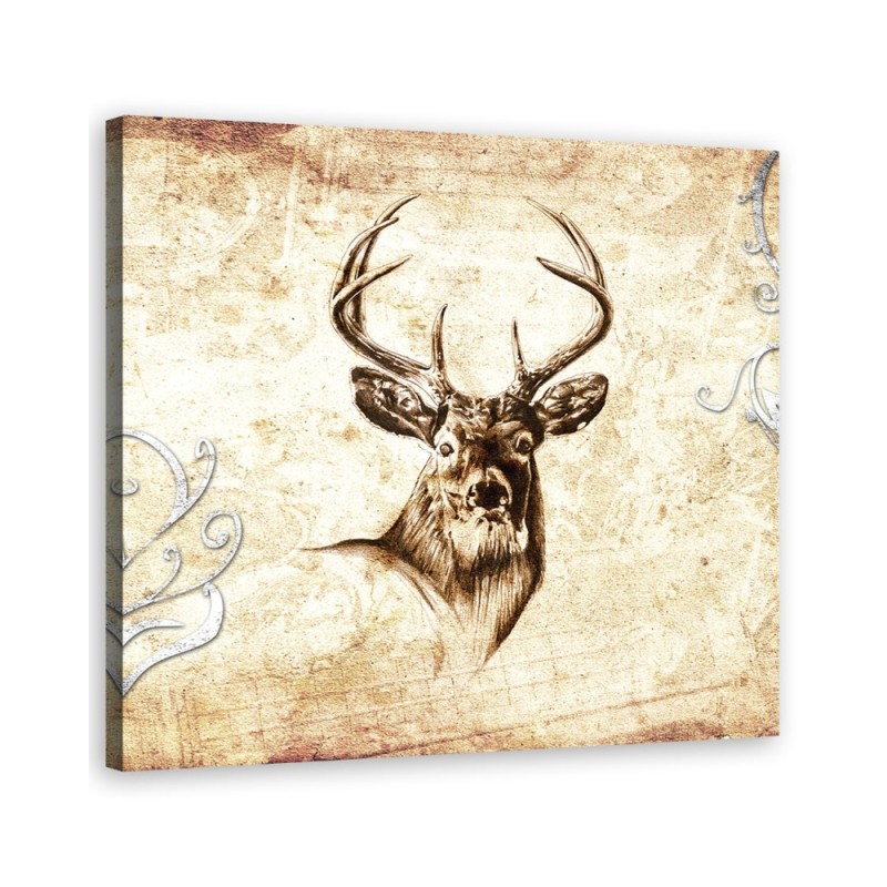 Canvas prints for living room canvas - Vintage deer | FEEBY