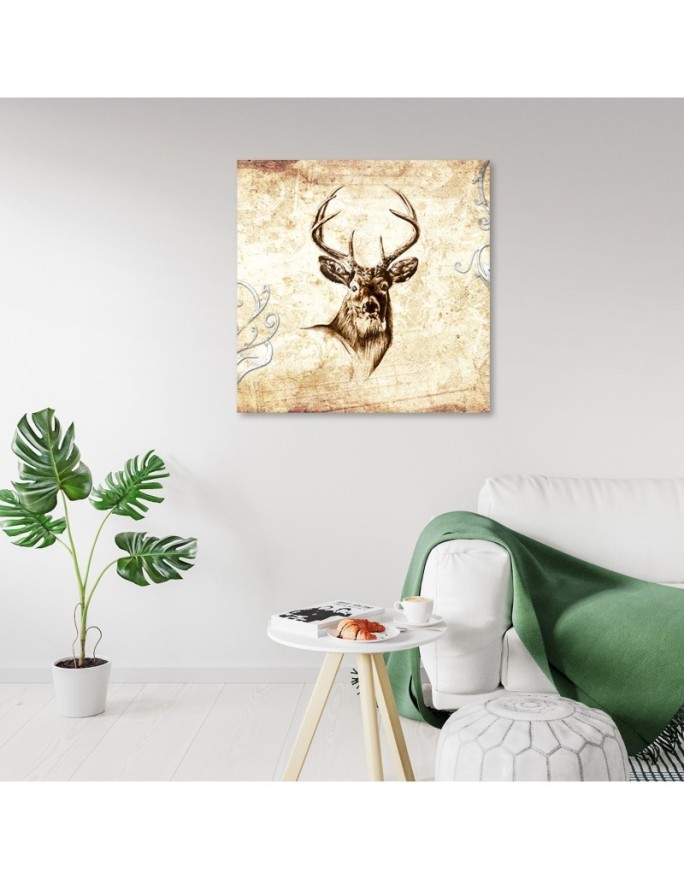 Canvas prints for living room canvas - Vintage deer | FEEBY