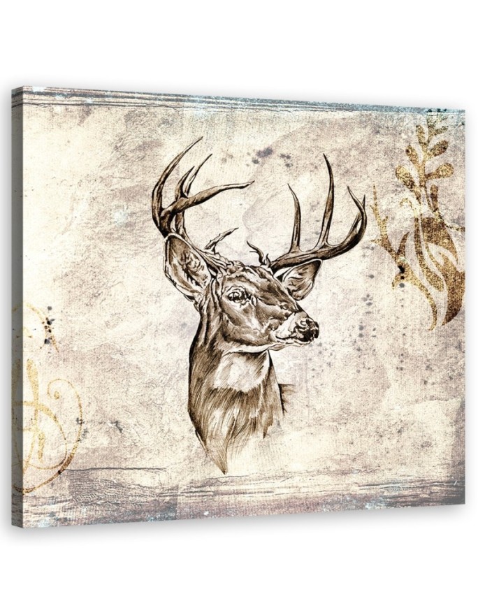 Canvas print Stag head...