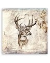 Vintage deer head sketch - Retro wall art decoration | FEEBY