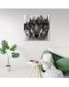 Canvas print for living room Black wolf abstract | FEEBY