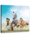 Modern Canvas painting for living room - Galloping horses | FEEBY