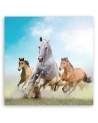 Modern Canvas painting for living room - Galloping horses | FEEBY