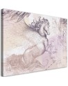 Winged pegasus abstract - vintage canvas painting | FEEBY