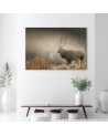 Canvas prints for living room canvas - Deer in the mist nature landscape | FEEBY
