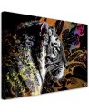 Canvas painting for bedroom Tiger on coloured background | FEEBY