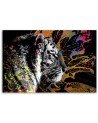 Canvas painting for bedroom Tiger on coloured background | FEEBY