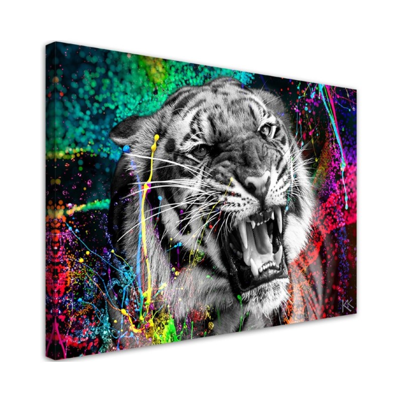 Canvas painting tiger animal nature abstract | FEEBY