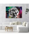 Canvas painting tiger animal nature abstract | FEEBY