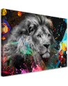 Abstract painting on canvas Lion on a coloured background | FEEBY