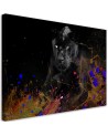 Black panther - abstract Canvas painting for living room | FEEBY