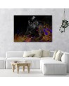 Black panther - abstract Canvas painting for living room | FEEBY