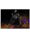 Black panther - abstract Canvas painting for living room | FEEBY