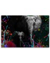 Decorative Canvas painting for living room Elephant on colourful background | FEEBY