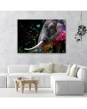 African elephant abstract wall art painting for living room | FEEBY