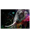 African elephant abstract wall art painting for living room | FEEBY