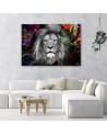 Colourful lion abstract modern Canvas prints | FEEBY