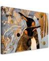 Canvas painting for living room Golden penguins animals abstract | FEEBY