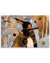 Canvas painting for living room Golden penguins animals abstract | FEEBY