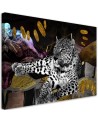 Modern canvas print Leopard abstract colourful | FEEBY