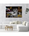 Modern canvas print Leopard abstract colourful | FEEBY