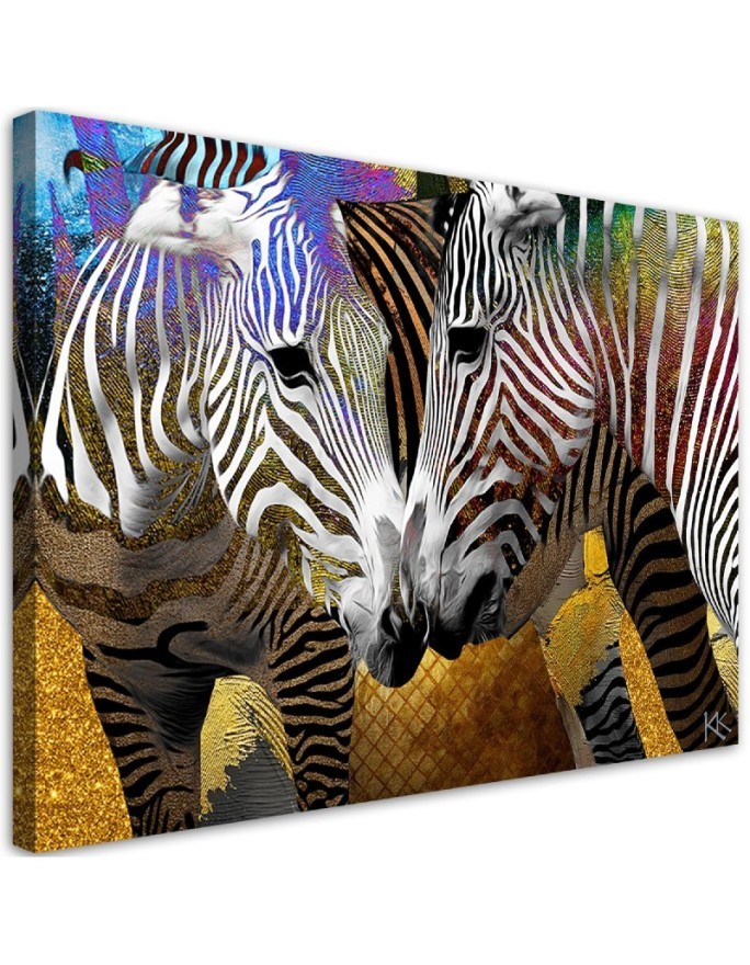 Canvas painting for living room abstract zebra animals | FEEBY
