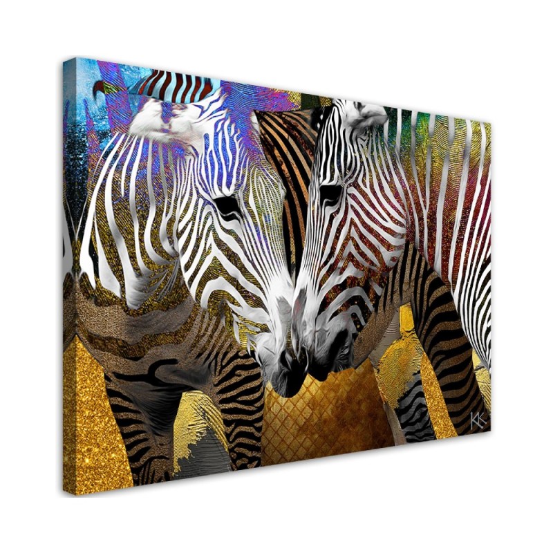 Canvas painting for living room abstract zebra animals | FEEBY