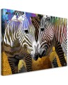 Canvas painting for living room abstract zebra animals | FEEBY