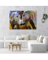 Canvas painting for living room abstract zebra animals | FEEBY