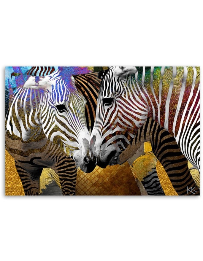 Canvas painting for living room abstract zebra animals | FEEBY