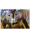 Canvas painting for living room abstract zebra animals | FEEBY