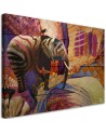 Modern canvas painting Golden elephant on an abstract background | FEEBY