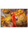 Wall art painting for living room Flamingos on gold background | FEEBY