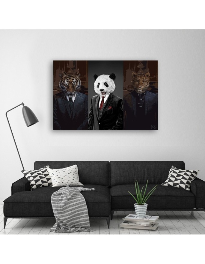 Youthful canvas painting Animals in suits | FEEBY