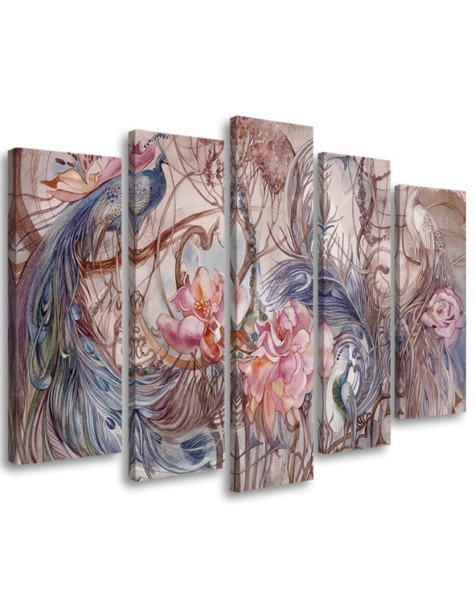 Exotic style canvas painting Magic peacock | FEEBY