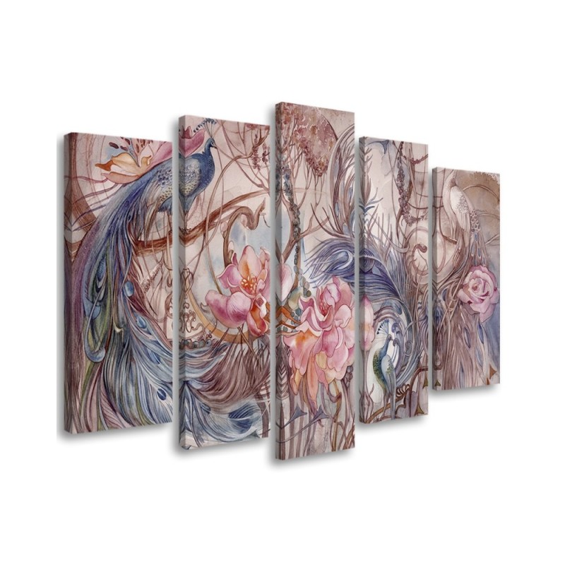 Exotic style canvas painting Magic peacock | FEEBY