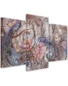 3 piece Decorative painting for living room Magic peacock Print on canvas | FEEBY