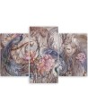 3 piece Decorative painting for living room Magic peacock Print on canvas | FEEBY