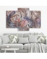 3 piece Decorative painting for living room Magic peacock Print on canvas | FEEBY