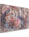 Magic peacock Wall painting for living room 3-part | FEEBY