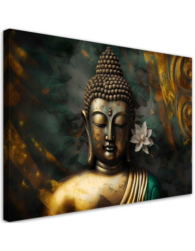 Modern AI Canvas painting for the living room - Zen abstract Buddha | FEEBY