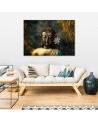 Modern AI Canvas painting for the living room - Zen abstract Buddha | FEEBY