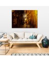 Modern AI Canvas painting for bedroom - Golden Buddha | FEEBY