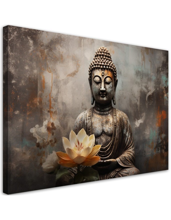Beautiful AI paintings for living room - Meditating Buddha abstract | FEEBY