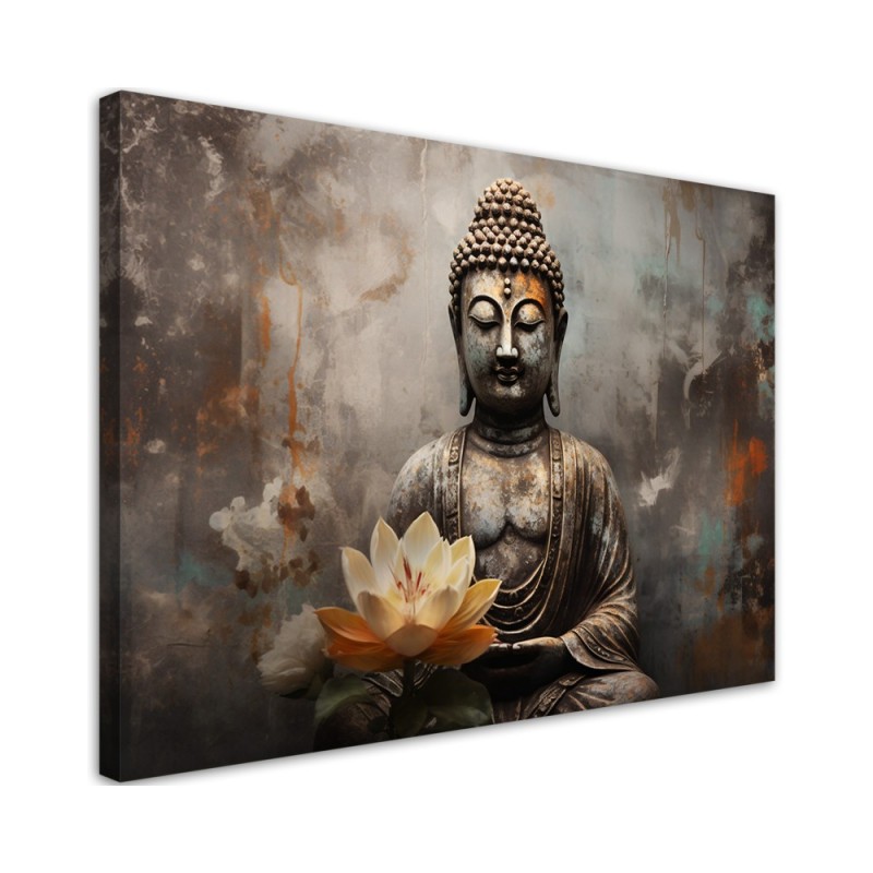 Beautiful AI paintings for living room - Meditating Buddha abstract | FEEBY
