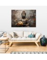 Beautiful AI paintings for living room - Meditating Buddha abstract | FEEBY